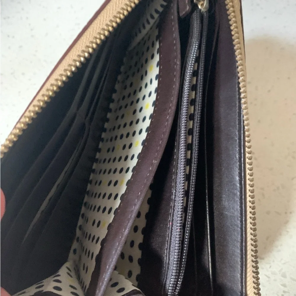 Kate Spade Metro Spade Neda Continental Zip Wallet in Gold